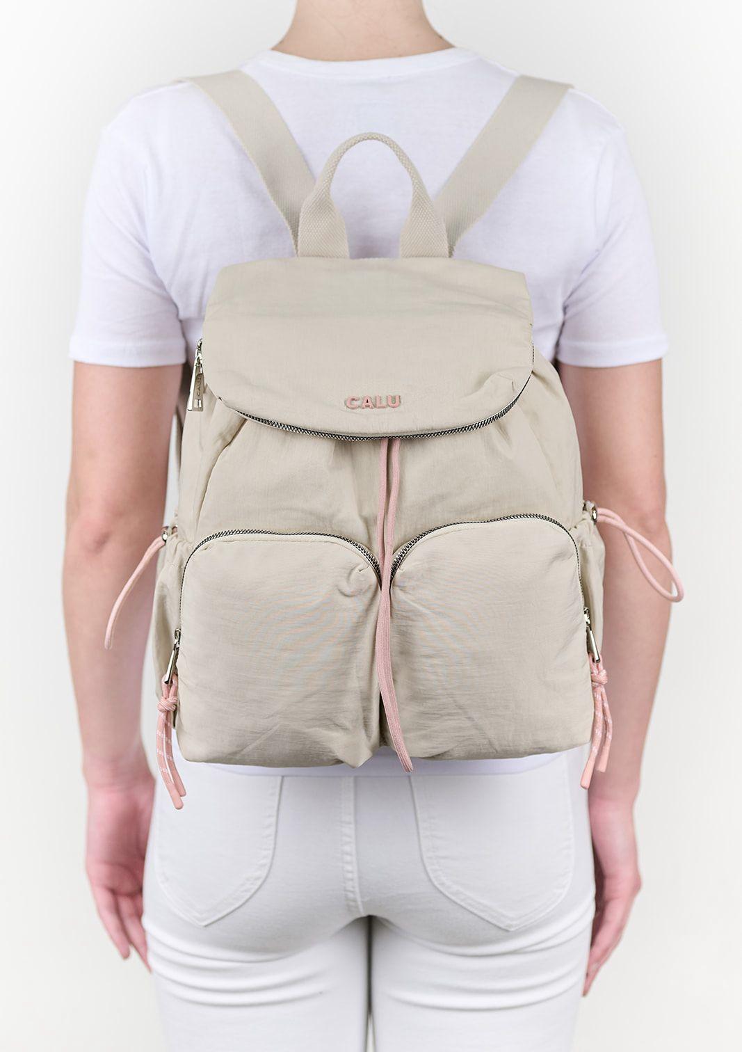Mochila Casual Aurelia Colores Beige Calu-6