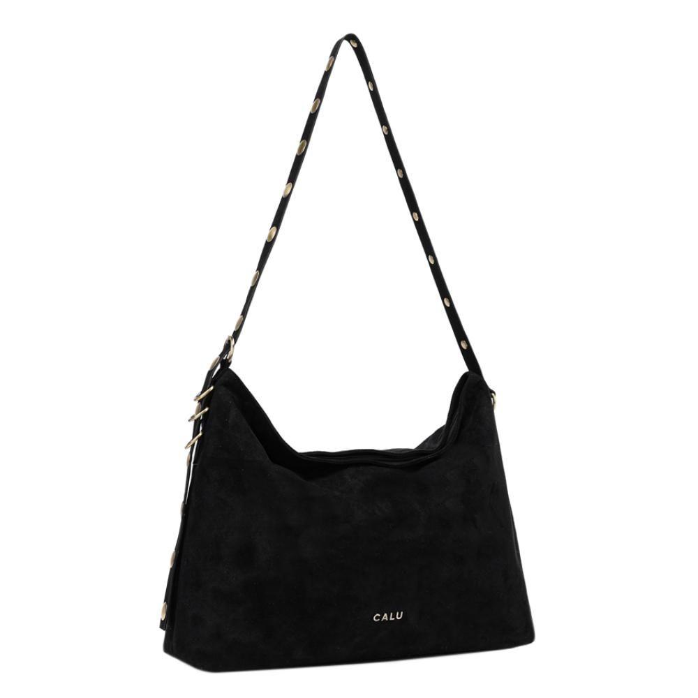 Cartera Bandolera Tachas Manuela Negro Calu-0