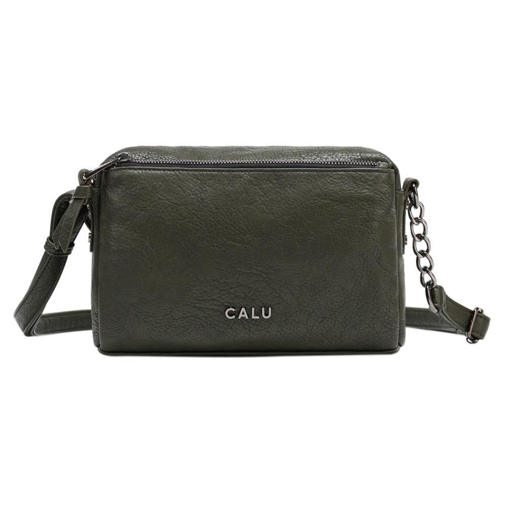 Cartera Mediana Elegante Pixie Verde Musgo Calu-1