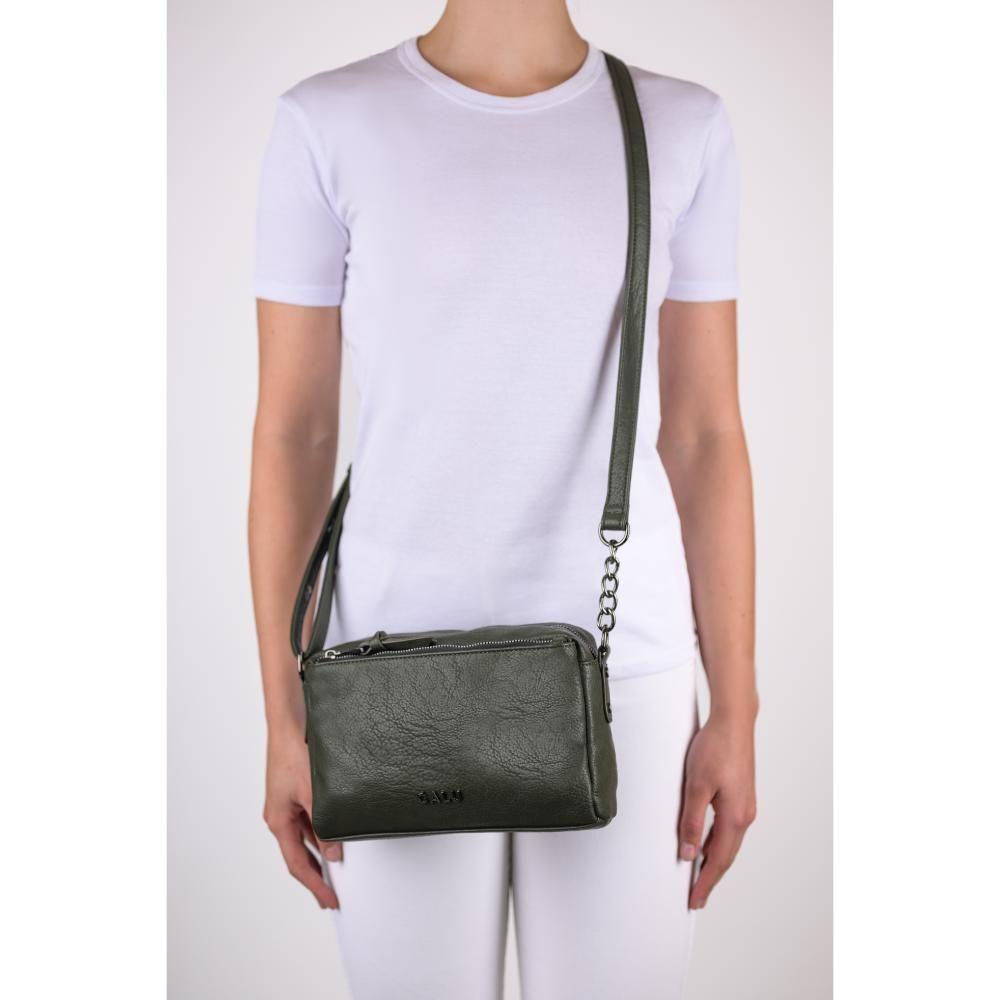 Cartera Mediana Elegante Pixie Verde Musgo Calu-6