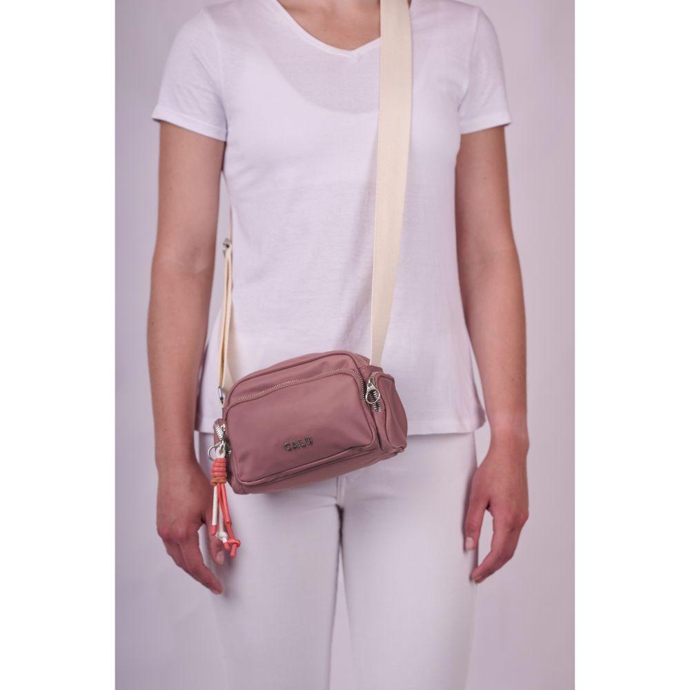 Cartera Bandolera Pamela Microfibra Palo Rosa Calu-6