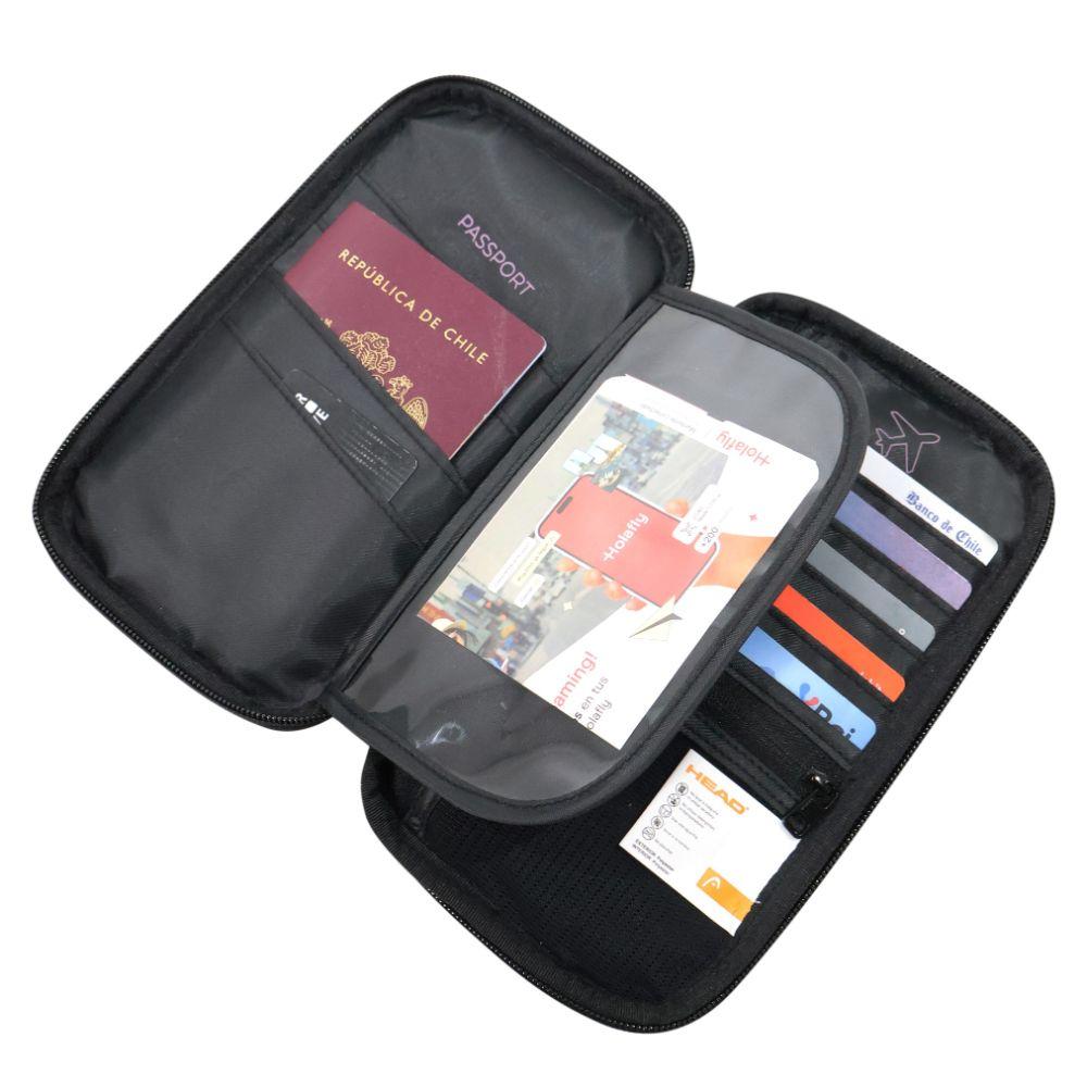 Porta Pasaporte Organizador Documentos Miles Rosado Head-6