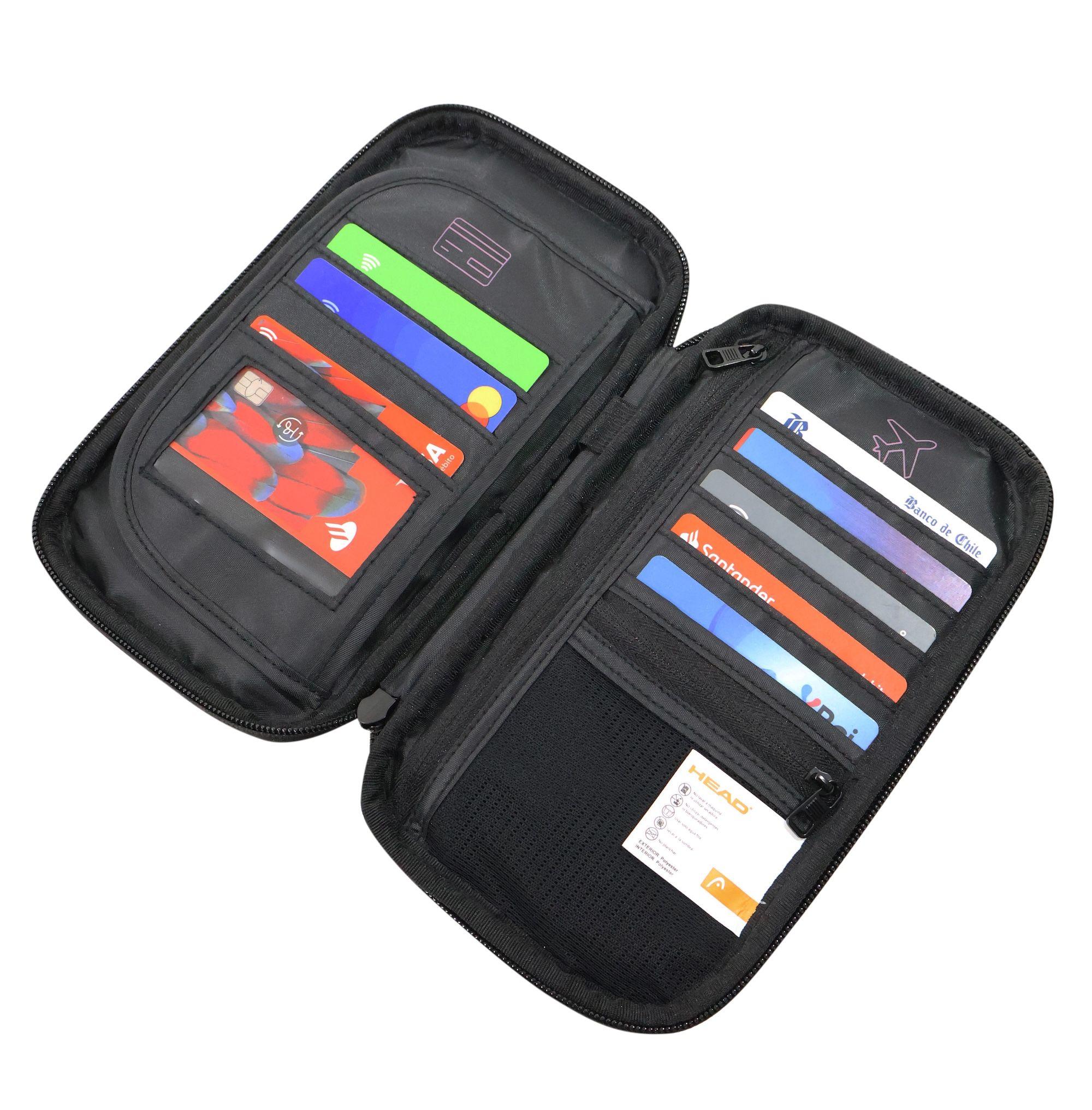 Porta Pasaporte Organizador Documentos Miles Rosado Head-9