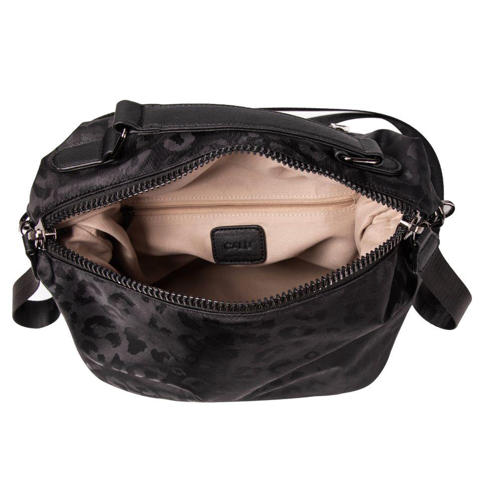 Cartera Simona Microfibra Leopardo Negro Calu-2