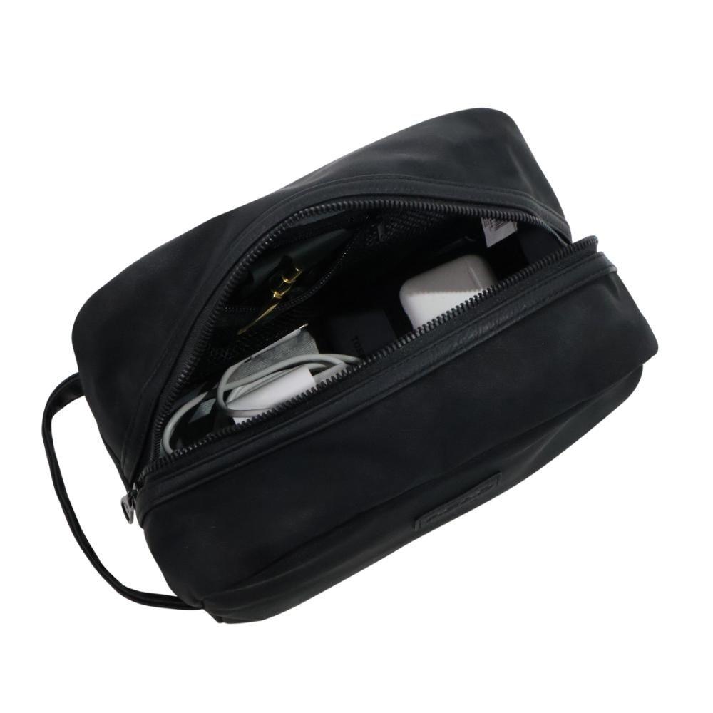 Neceser Retro Tipo Cuero Suede Negro Head-2