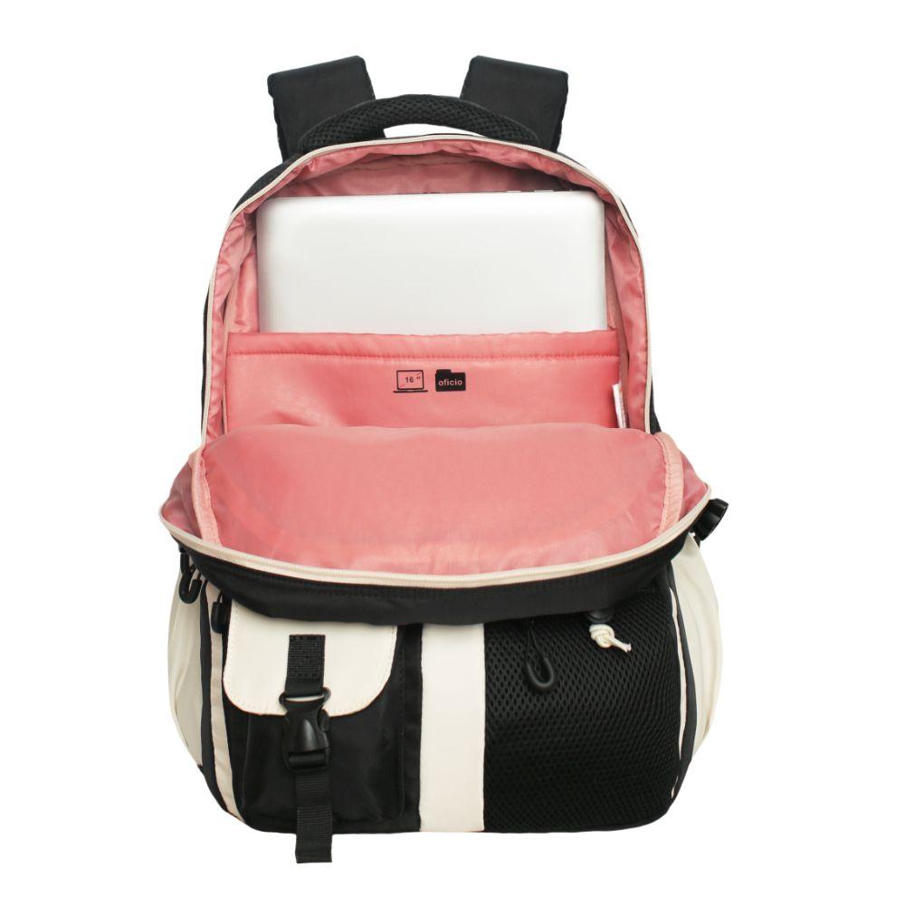 Mochila Mujer Microfibra Artura Block Negro Head-3