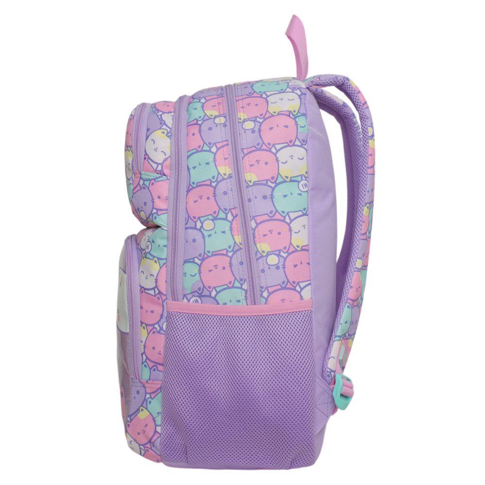 Mochila Infantil Niña Fantasy New Gatos Pastel Head-3