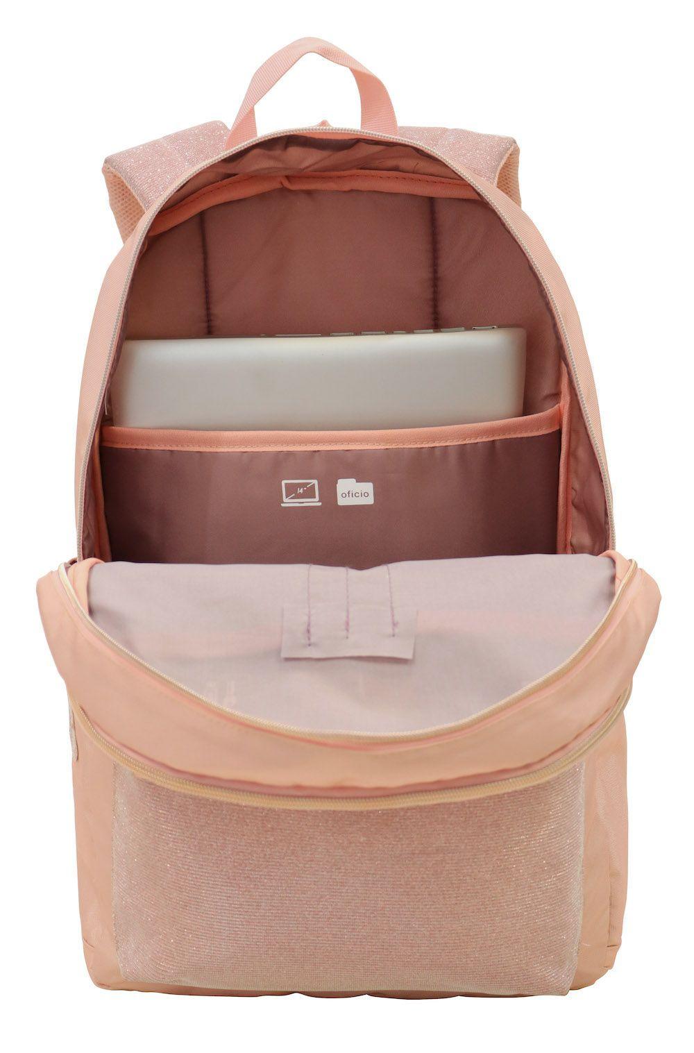 Mochila Tiggo Metallic Rosado Head-4