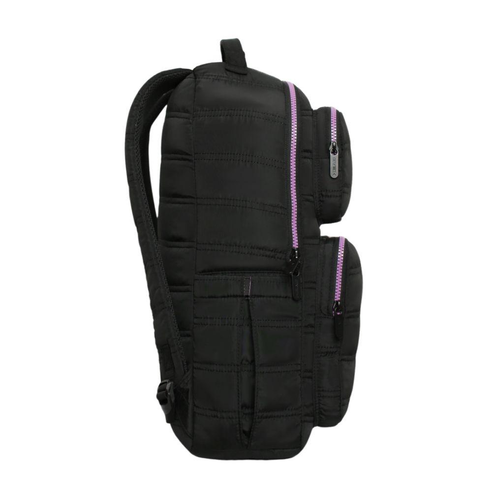 Mochila Mujer Altea Tipo Parka Negro Lila Head-3