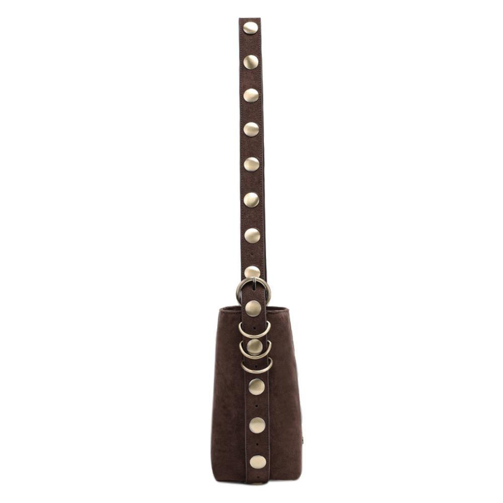 Cartera Bandolera Pequeña Tachas Adela Café Calu-3