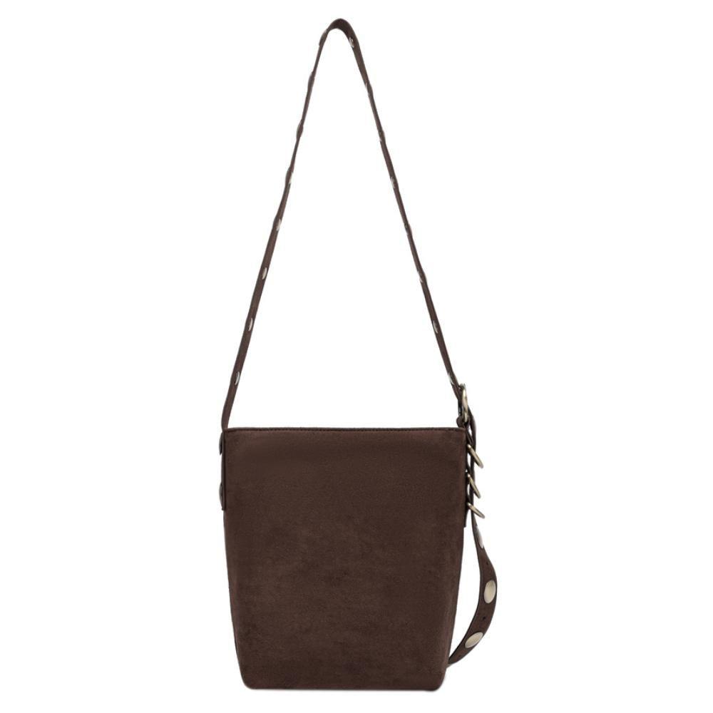 Cartera Bandolera Pequeña Tachas Adela Café Calu-4