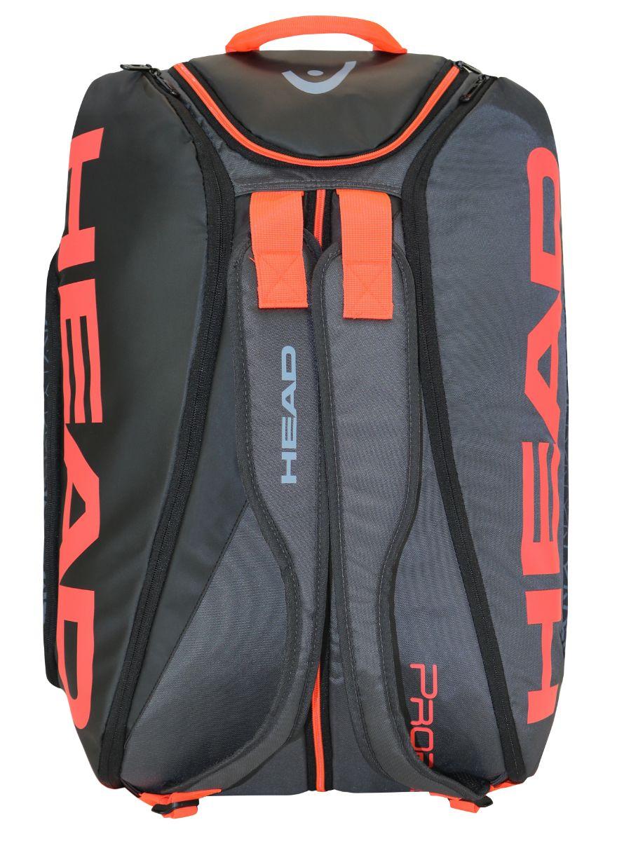 Bolso Paletero Pro Padel 50 Negro Rojo Head-6