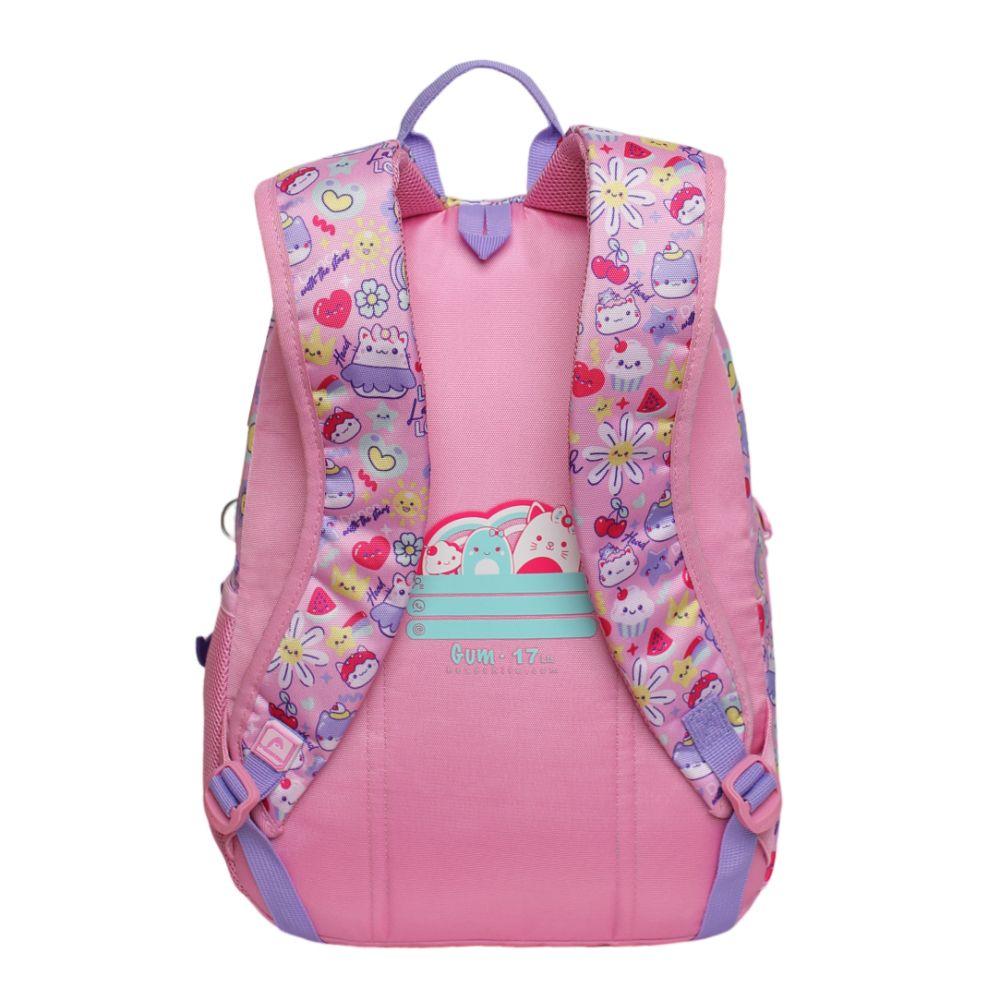 Mochila Infantil Niña Gum Best Friend Rosado Head-4