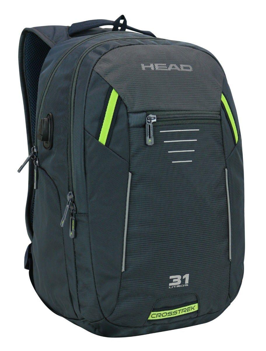 Mochila Porta Laptop Crosstrek USB Gris Fluor Head-0