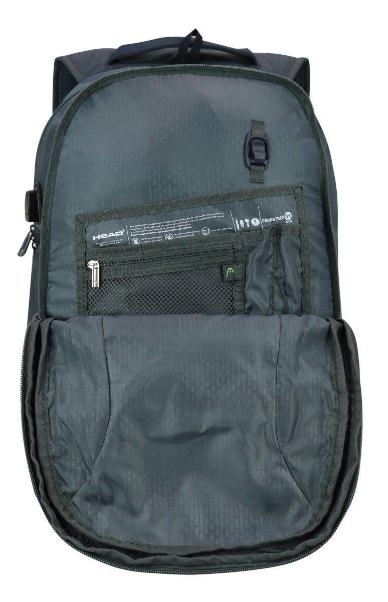 Mochila Porta Laptop Crosstrek USB Gris Fluor Head-4