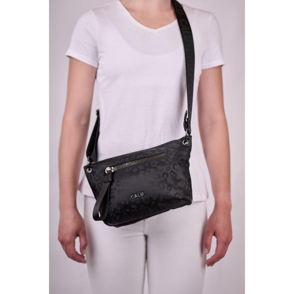 Cartera Bandolera Pascal Leopardo Negro Calu-6