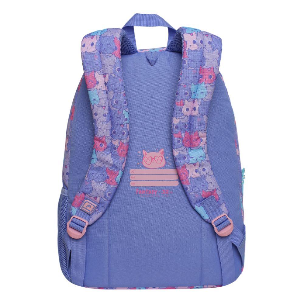 Mochila Infantil Niña Fantasy Gato Lila Head-4