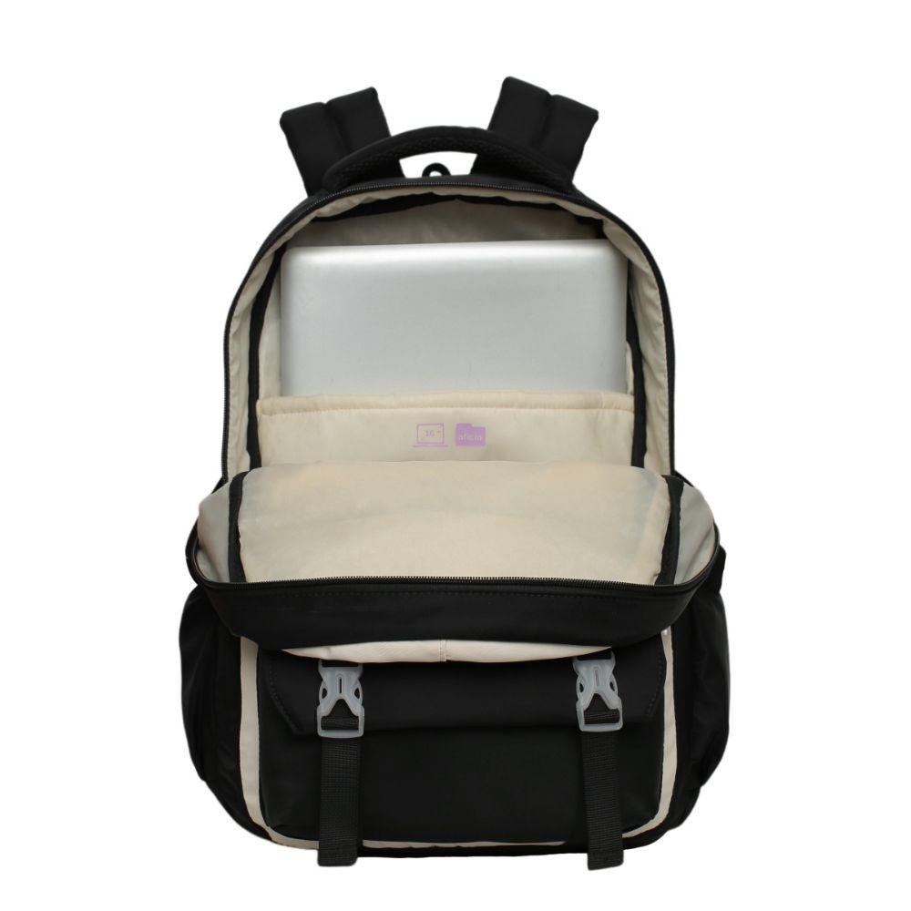 Mochila Mujer Kawaii Venza Color Block Negro Head-2