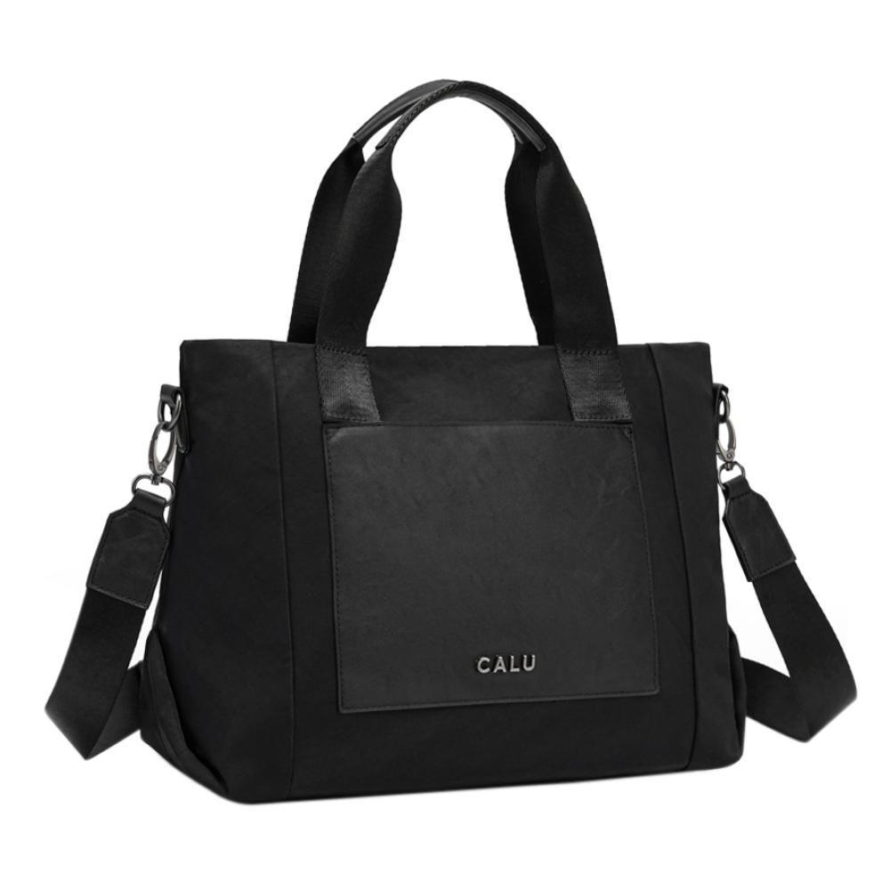 Cartera Gran Tamaño Doble Asa Jesu Negro Calu-0