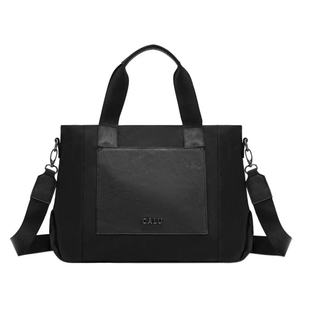 Cartera Gran Tamaño Doble Asa Jesu Negro Calu-1