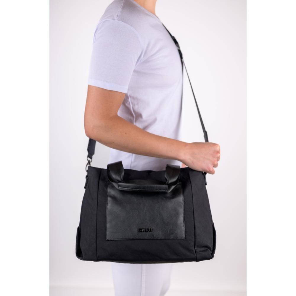 Cartera Gran Tamaño Doble Asa Jesu Negro Calu-7