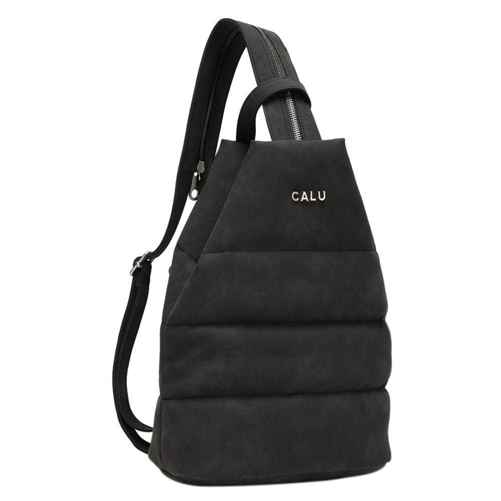 Mochila y Crossbody Amelie PU Negro Calu-0