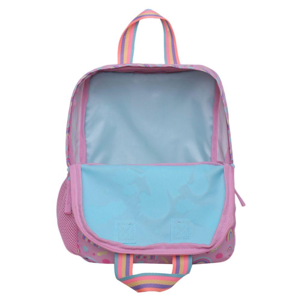 Mochila Fashion Infantil Pepa Unicornio Arcoiris Rosado Head-2