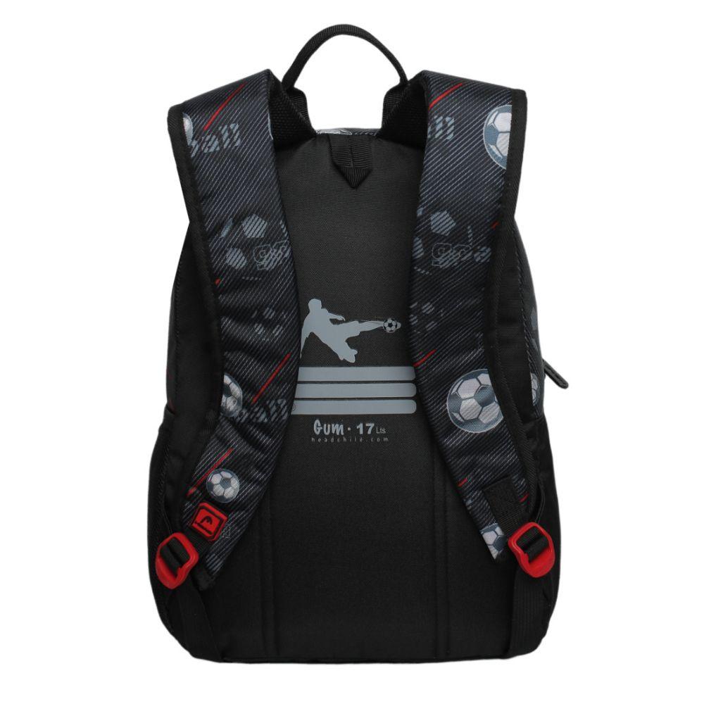 Mochila Infantil Niño Gum Futbol Negro Head-4
