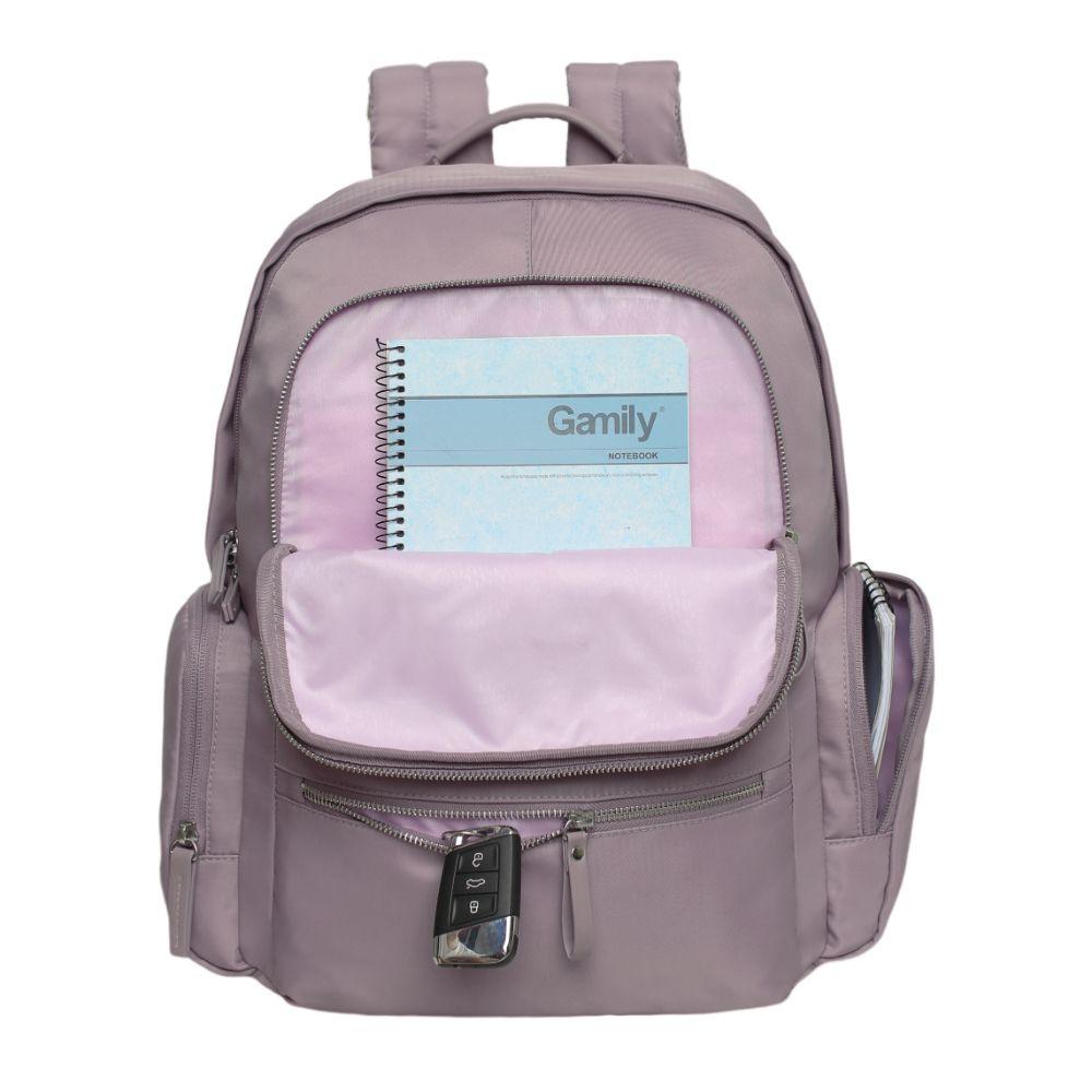 Mochila Ejecutiva Mujer Scala Lila Head-2