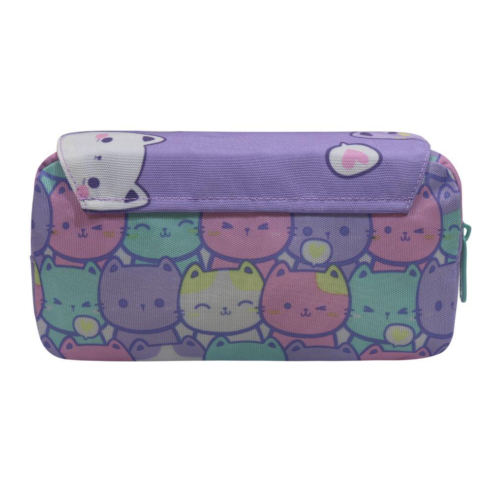 Estuche Infantil Niña Eraser New Gatos Pastel Head-4