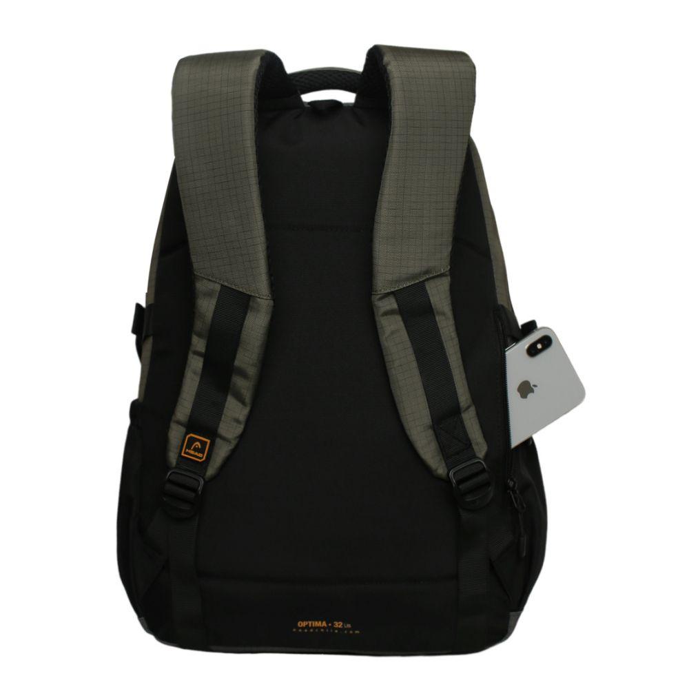 Mochila Hombre Optima Cuadros Verde Head-5