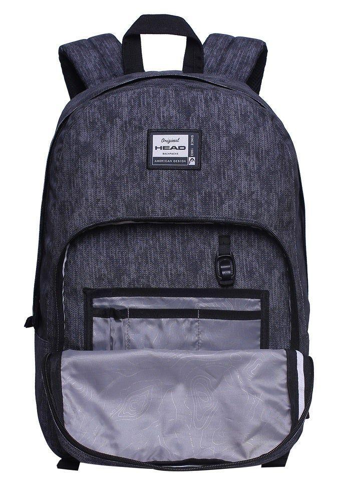 Mochila Mujer New Kombi Negra Tweed Rebags Head-3