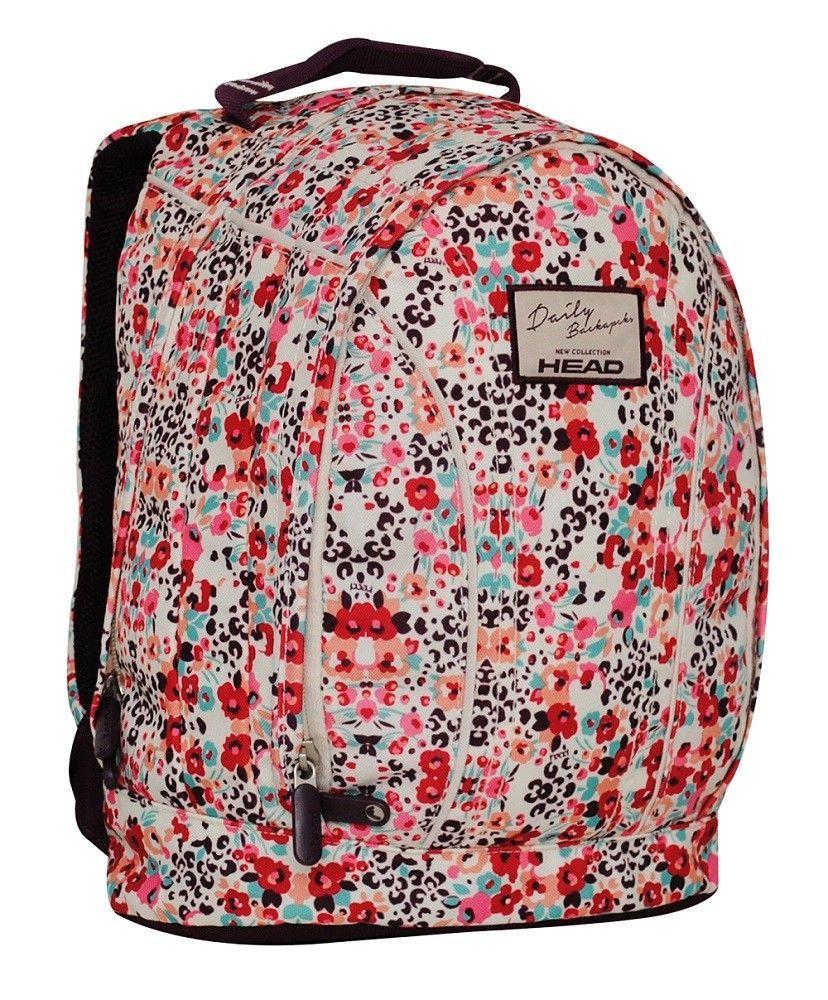 Mochila Calu Flores Burdeo Pequeña Head   -0