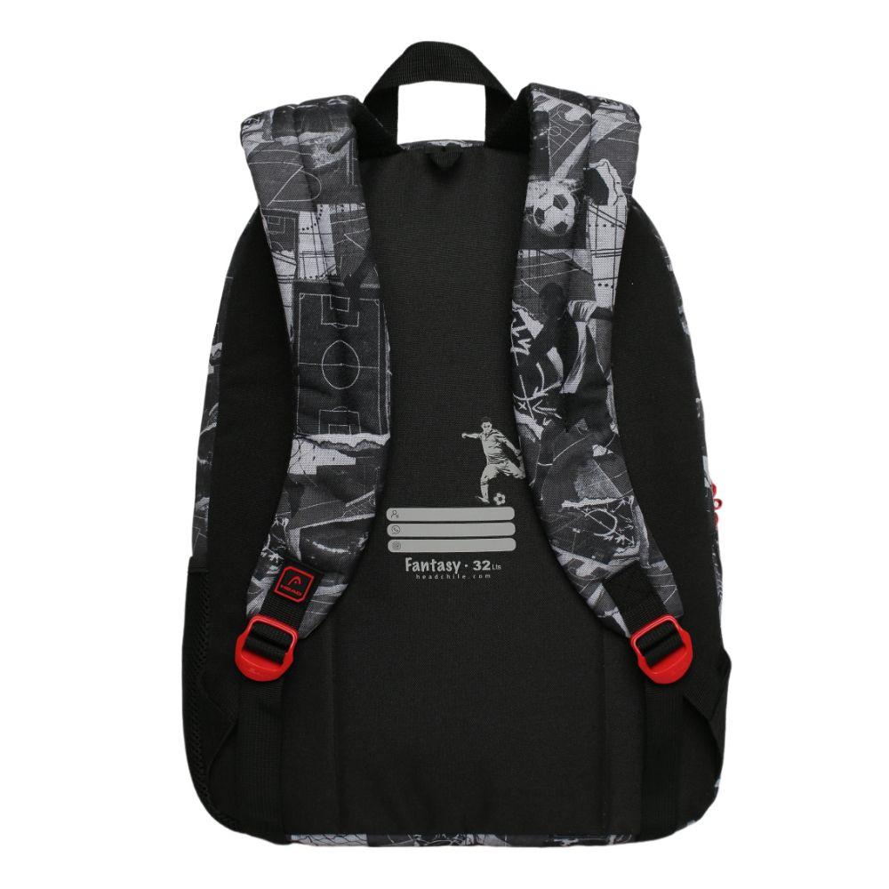 Mochila Infantil Niño Fantasy Futbol Negra Head-4