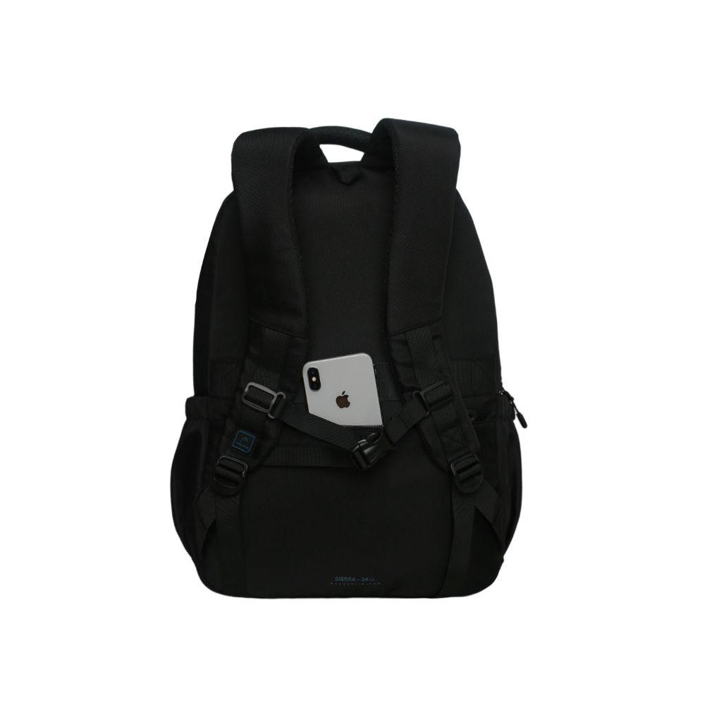 Mochila Sierra Compartimientos Negro Head-2