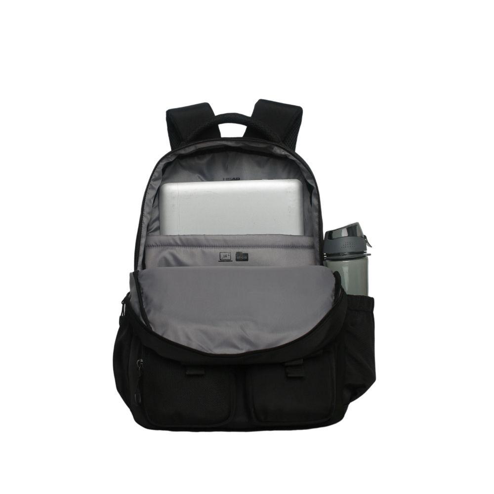 Mochila Sierra Compartimientos Negro Head-3