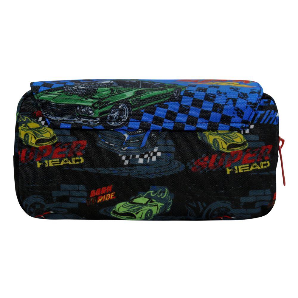 Estuche Infantil Niño Eraser Speed Car Negro Head-4
