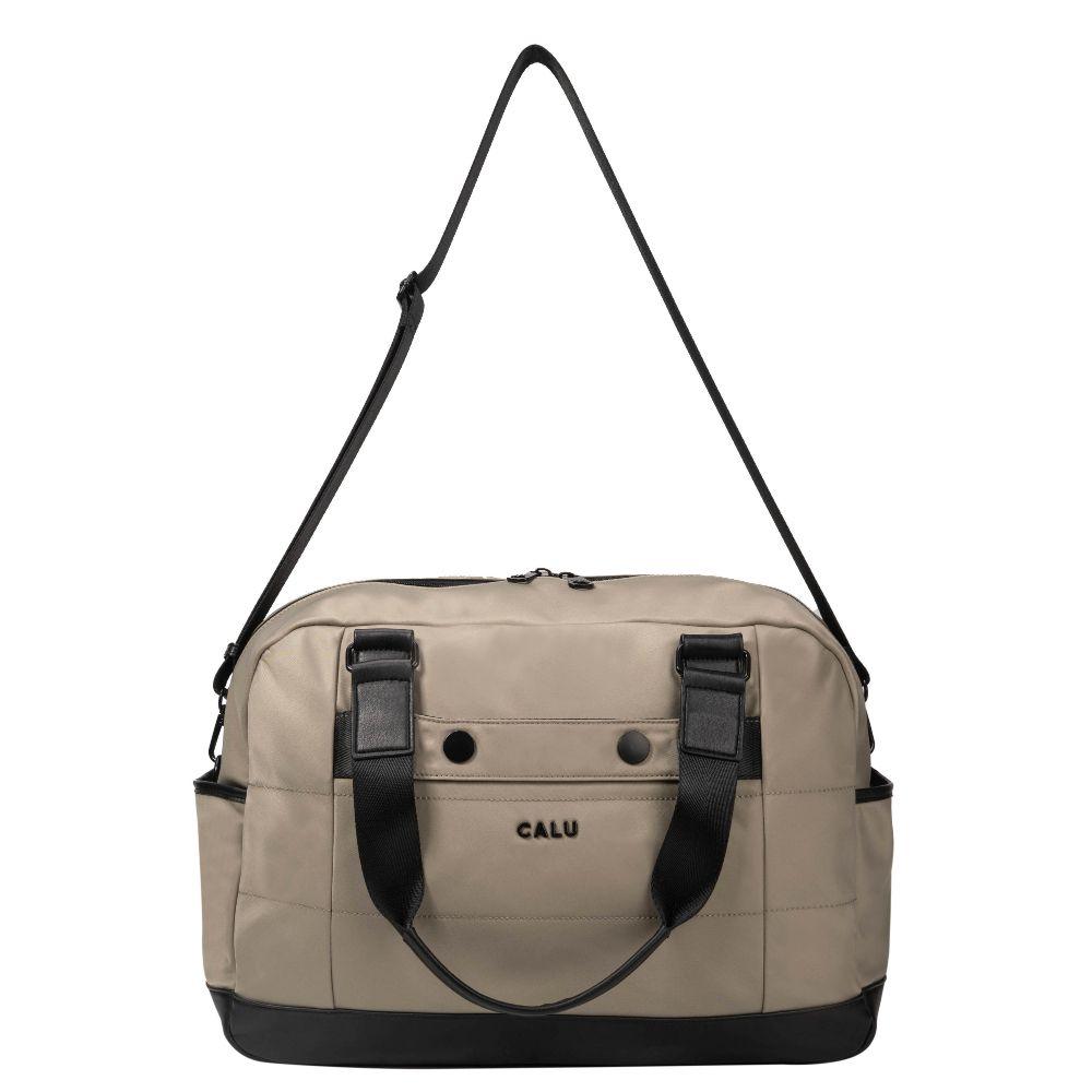 Bolso Cartera Ursula Microfibra Taupe Calu-2