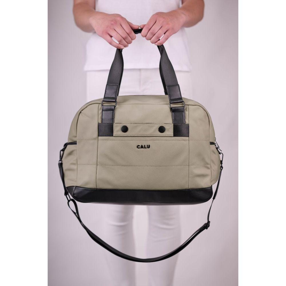 Bolso Cartera Ursula Microfibra Taupe Calu-6