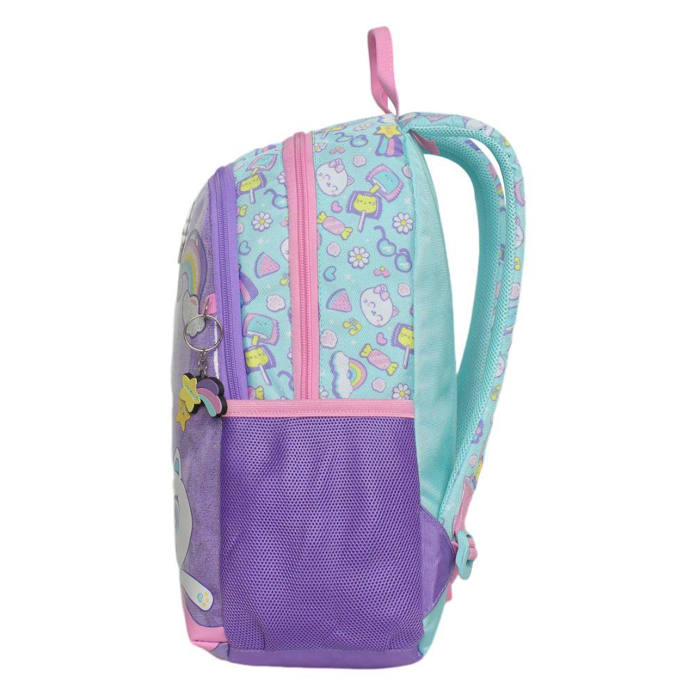 Mochila Infantil Niña Bionica Cat Print Menta Head-4