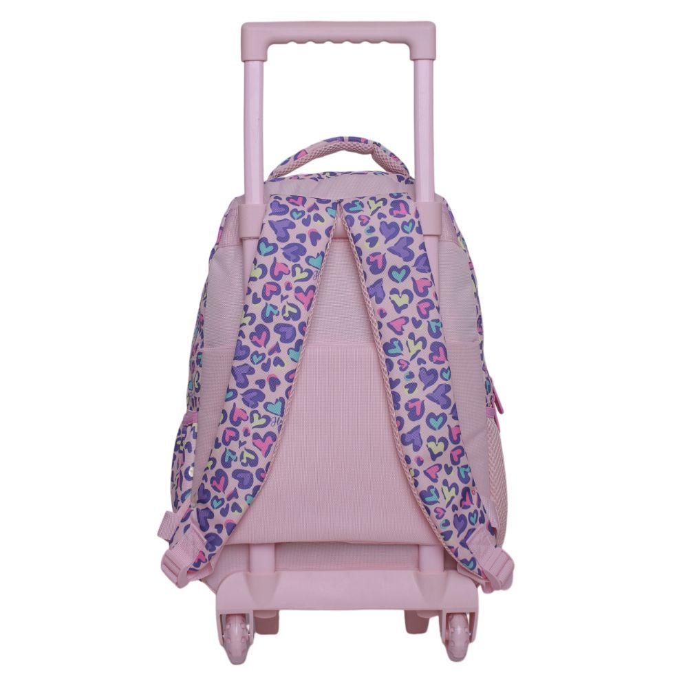 Mochila Carro Intantil Niña Strong Corazon Rosado Head-3