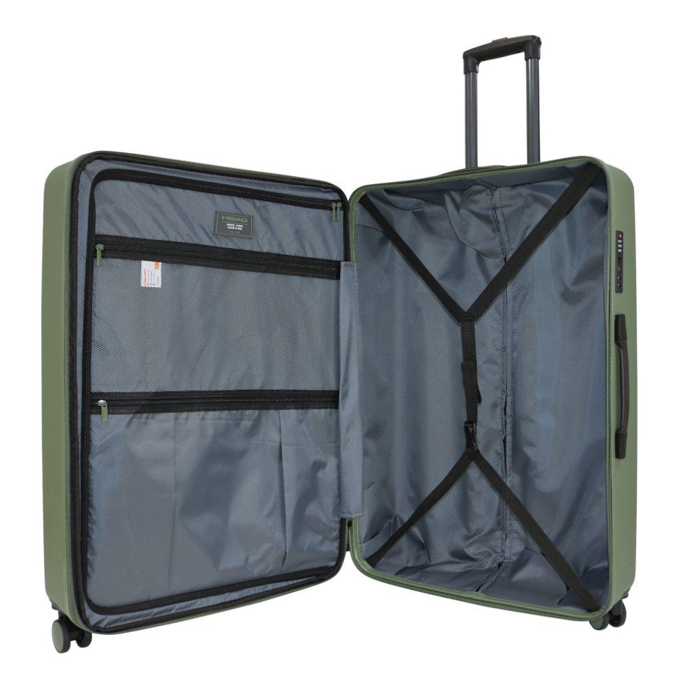 Maleta Toronto XL Expandible y TSA Verde Olivo Head-2