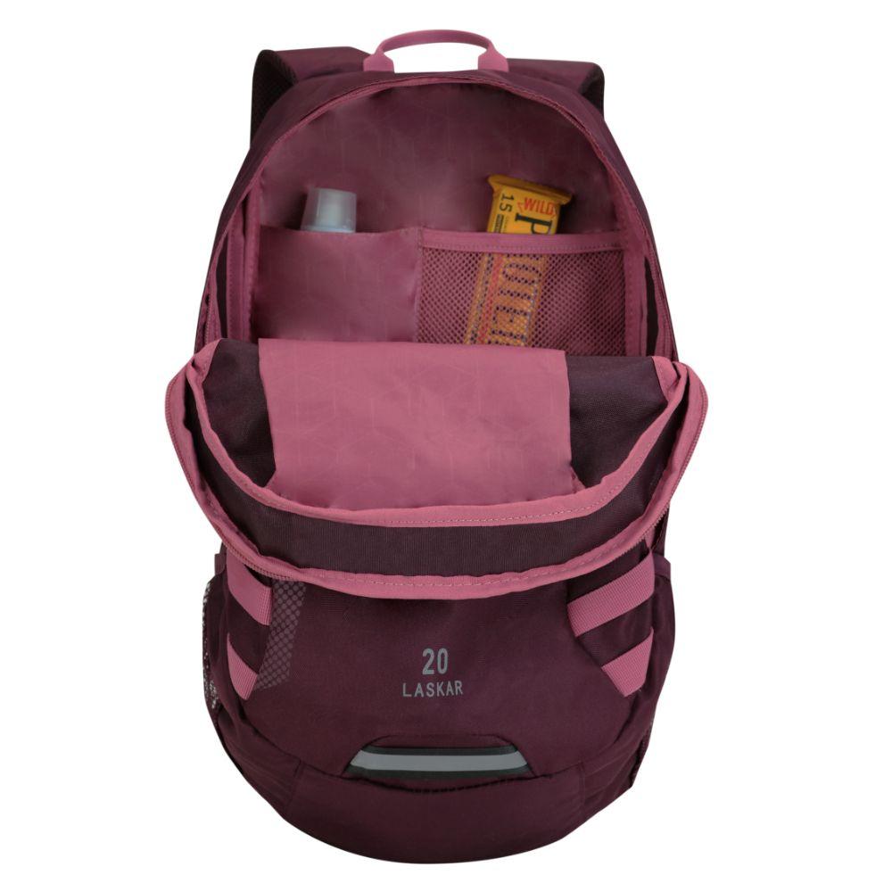Mochila Outdoor Camping Laskar 20 Burdeo Rosado Head-2