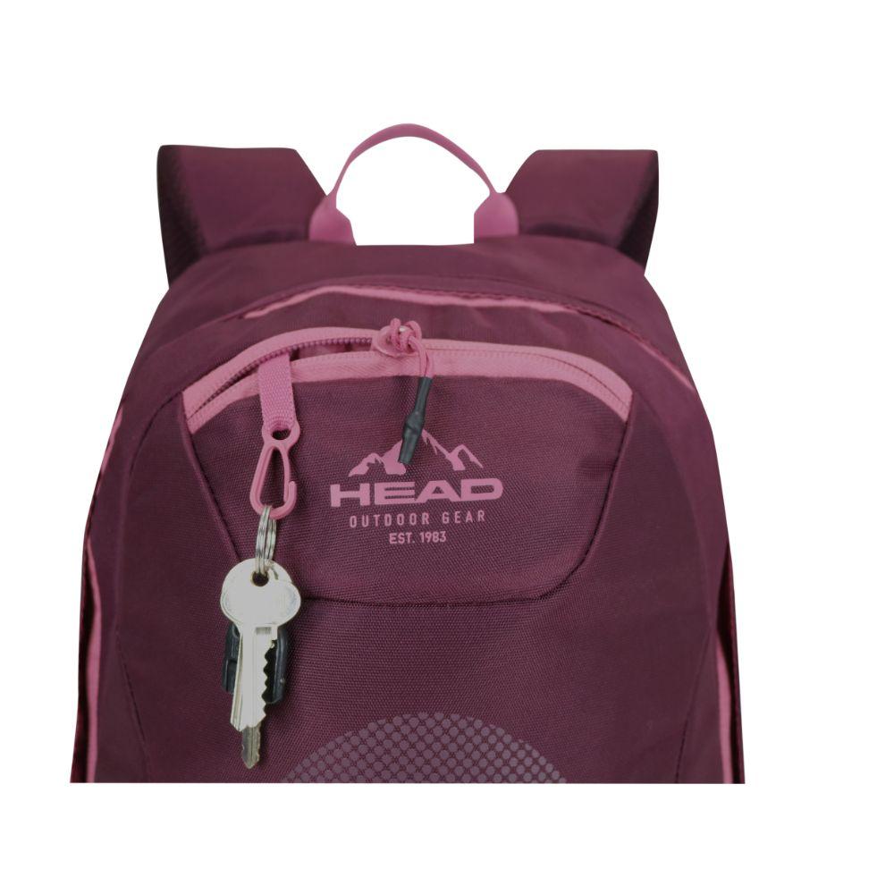 Mochila Outdoor Camping Laskar 20 Burdeo Rosado Head-3
