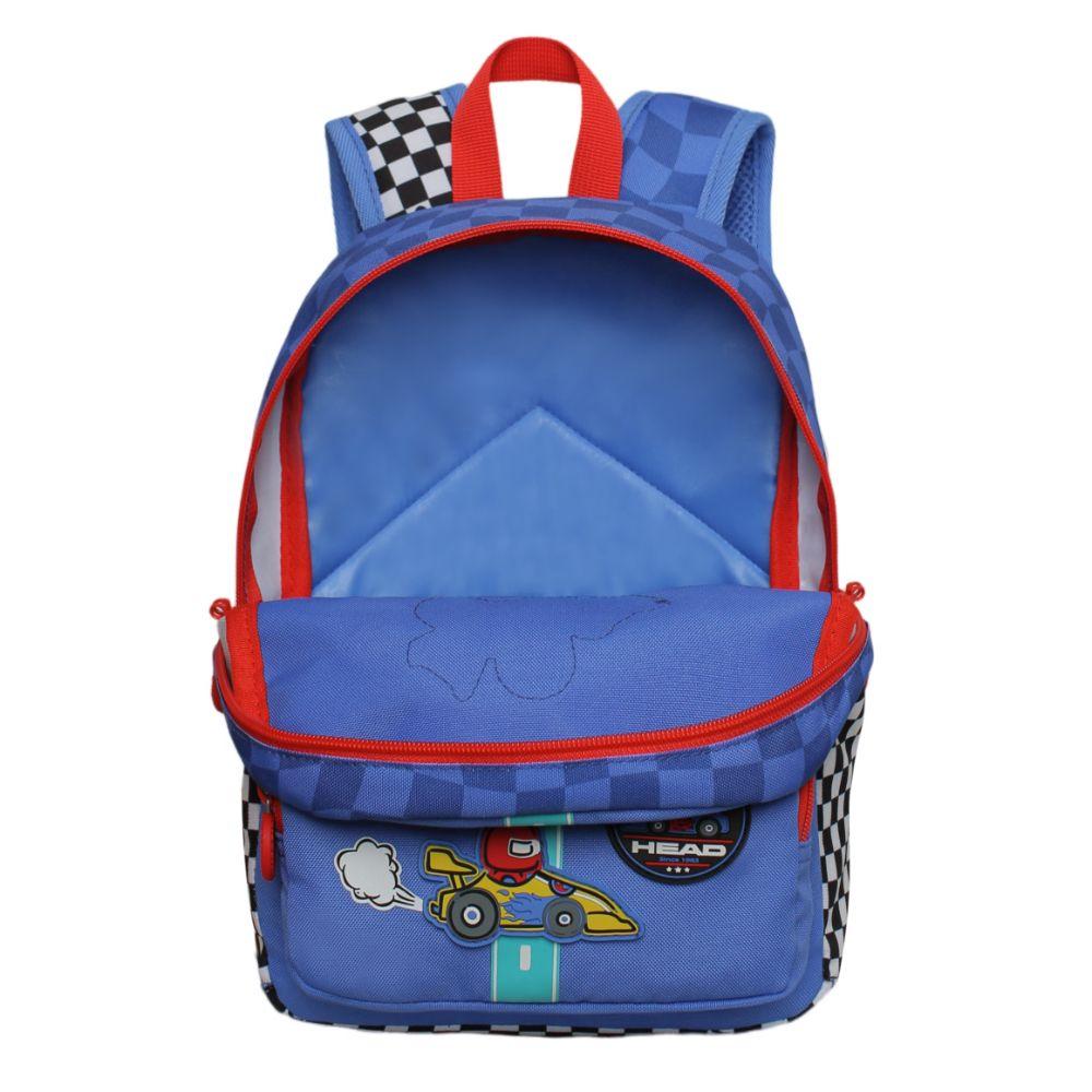 Mochila Infantil Niño Pop Car Race Azul Head-2