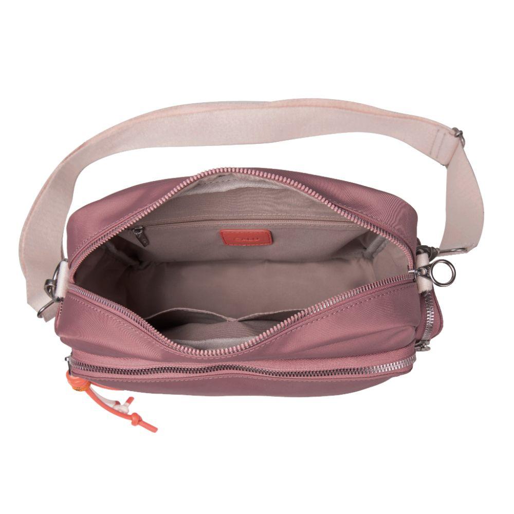 Cartera Bandolera Louisa Microfibra Palo Rosa Calu-2