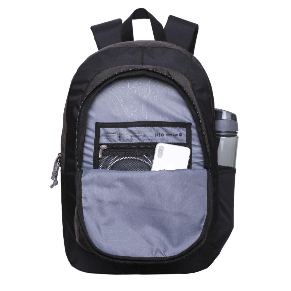 Mochila Notebook New Ram Gris Oscuro Head-2