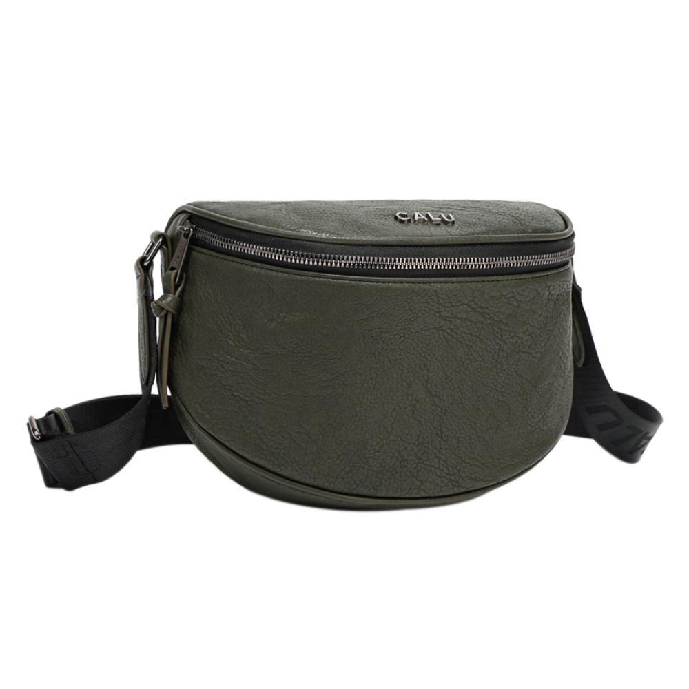 Cartera Bandolera Pequeña Siena Verde Musgo Calu-0