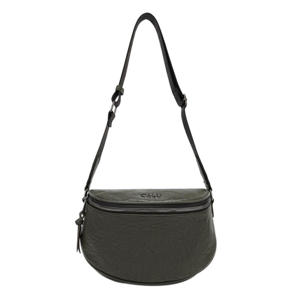 Cartera Bandolera Pequeña Siena Verde Musgo Calu-2
