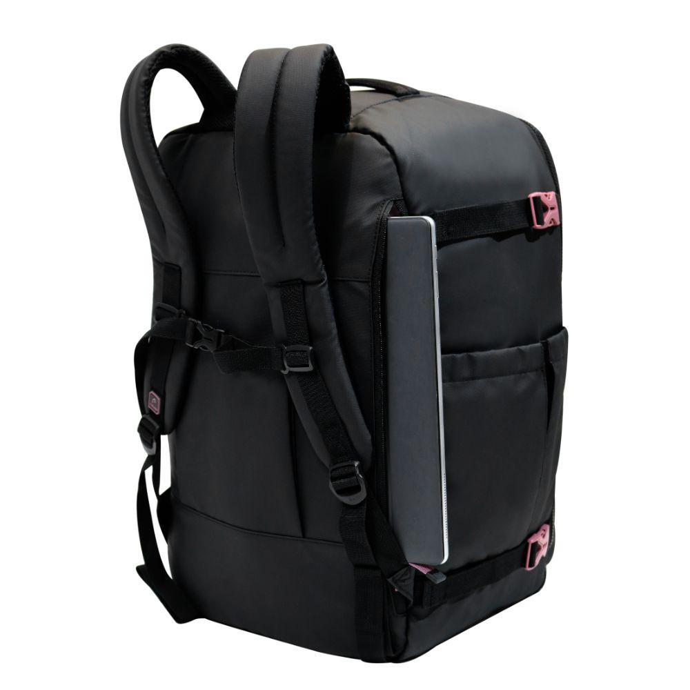 Mochila De Viaje Around Reverse Negro Malva Calidad Head-4